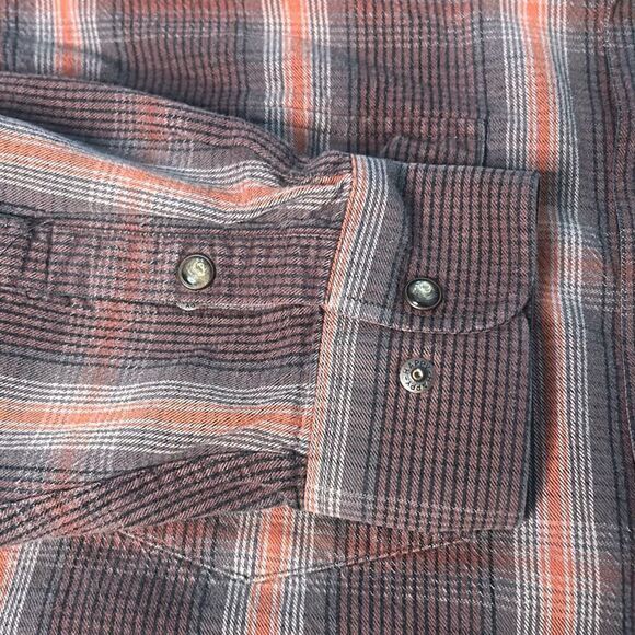 Powder River outfitters men's panhandle slim western Snap Front Shirt long sleev - Picture 5 of 11